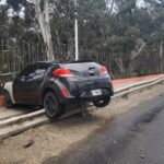 Despiste vehicular en Ruta 3: no hubo heridos y se constató daño en cerco perimetral